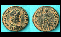 Valentinian II Æ 2, Virtus, Antioch Mint